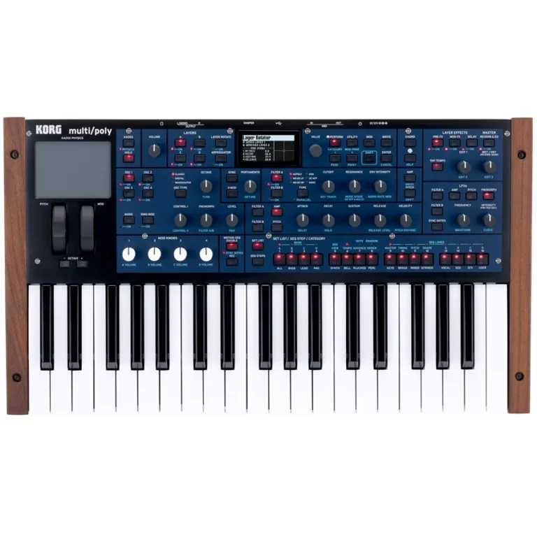 Korg Multipoly sintetizzatore a modellazione analogica fisica con 60 voci e design professionale
