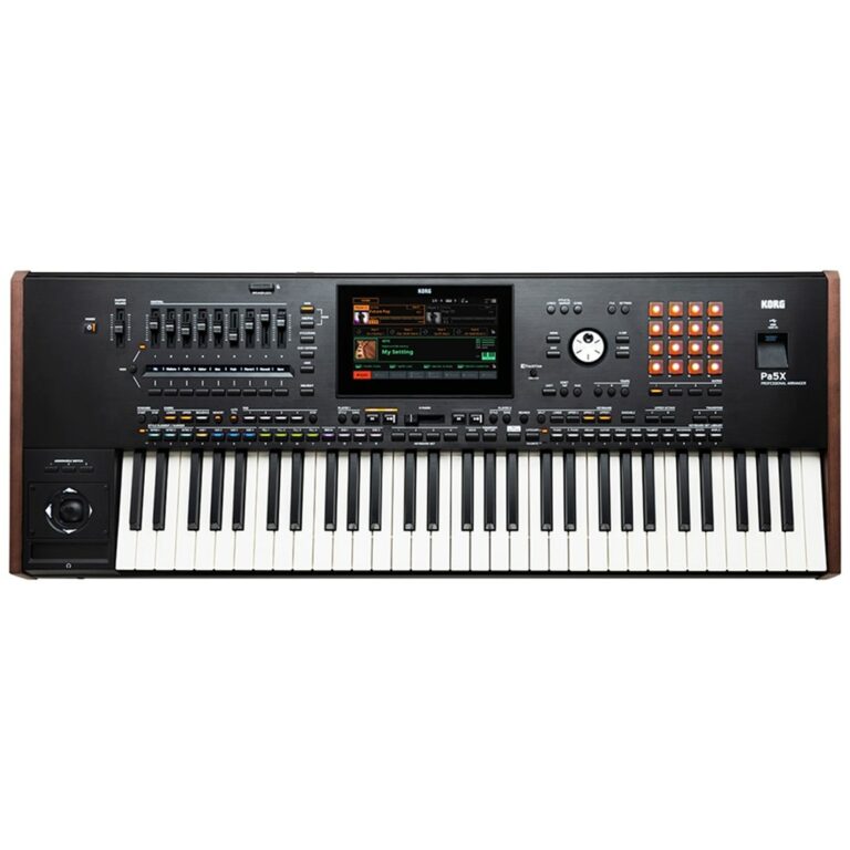 Korg Pa5X-61 tastiera arrangiatrice professionale con 61 tasti semi-pesati e touchscreen inclinabile