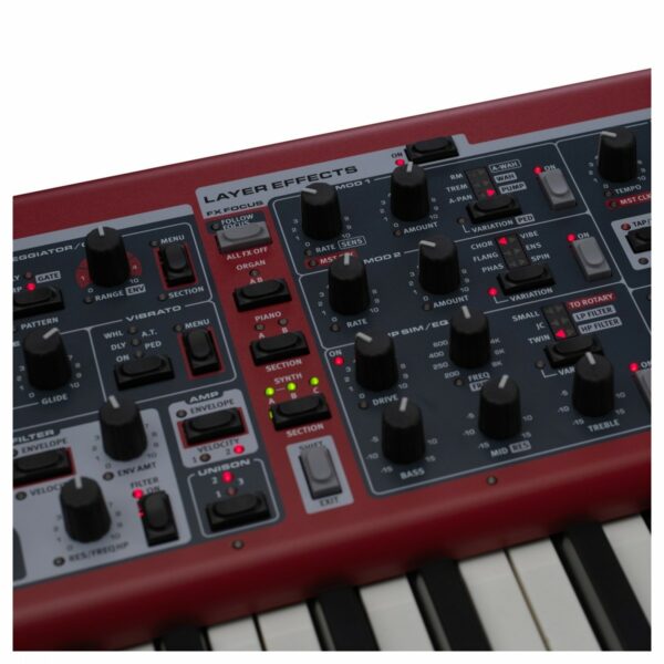 Nord Stage 4 88 stage piano da palco con tastiera a 88 tasti hammer-action, fader LED e drawbars fisiche