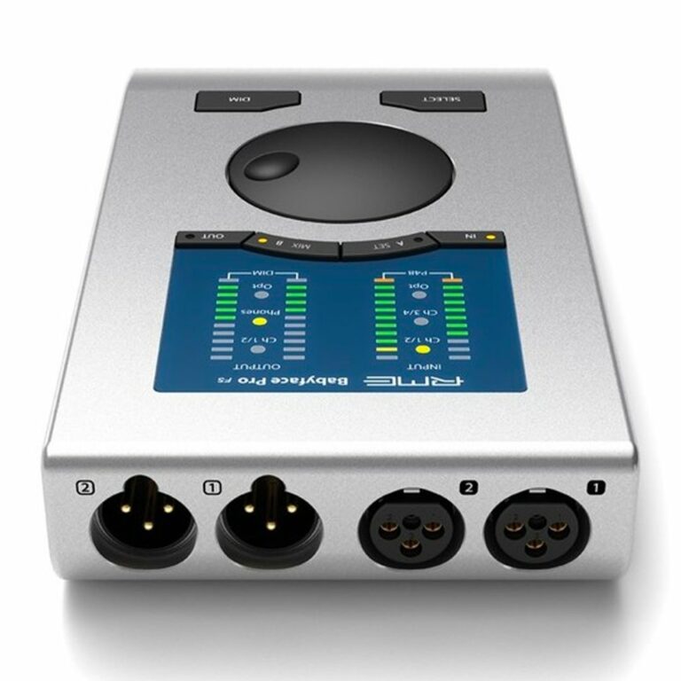 Interfaccia audio USB RME Babyface Pro FS con ingressi XLR e controllo digitale