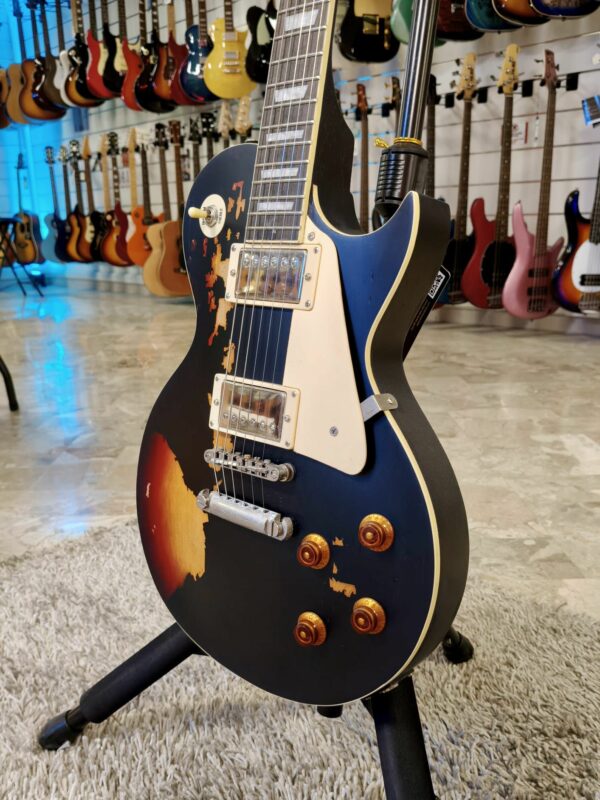 Vintage Les Paul V100 Icon black over sunburst - possibilità di permuta - immagine 3