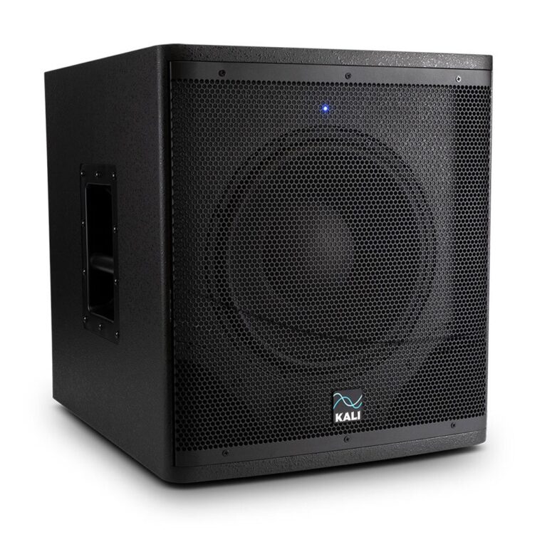 alt="Kali Audio WS-12 V2 subwoofer attivo da studio 12 pollici 1000W vista frontale con griglia metallica"